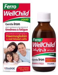 شربت فرو ولچایلد | مکمل آهن کودکان شربت فرو ولچایلد Ferro WellChild مکمل آهن ملایم کودکان برای کاهش خستگی و افزایش هموگلوبین