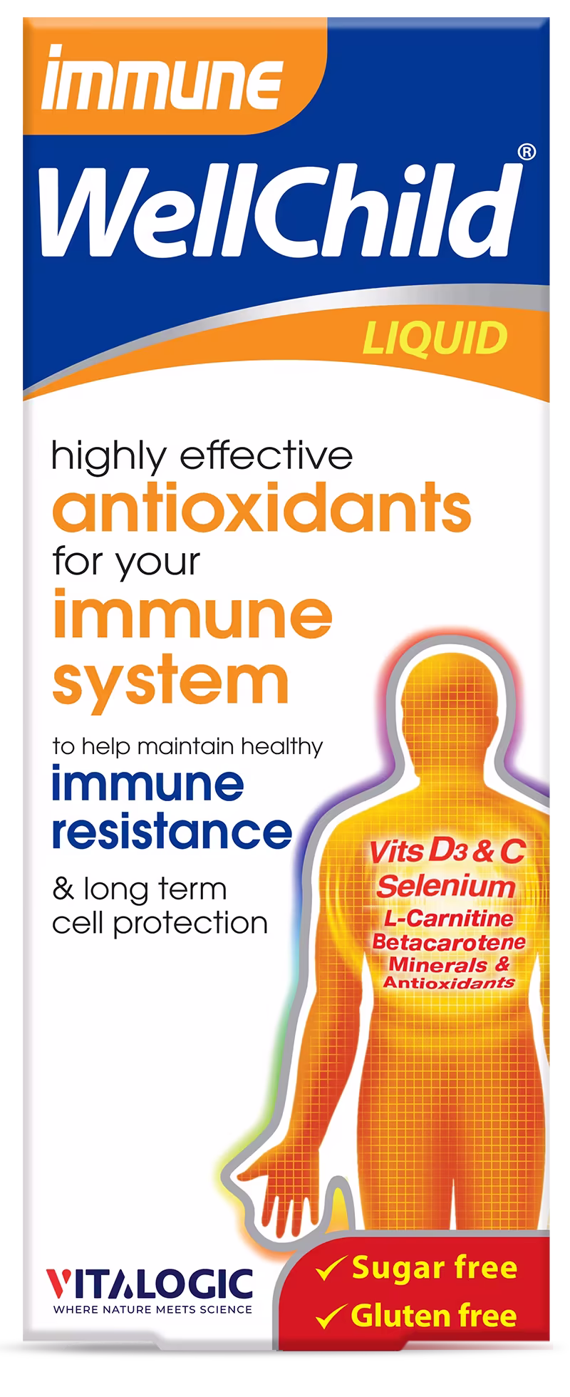 شربت ایمیون ولچایلد Immune WellChild تقویتکننده سیستم ایمنی کودکان بدون شکر و گلوتن