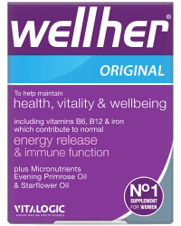 قرص ولهر اورجینال | حاوی ویتامینهای B12 ،B6 و آهن قرص ولهر اورجینال Wellher Original مخصوص بانوان، حاوی ویتامینهای B6 ،B12 و آهن برای افزایش انرژی و تقویت سیستم ایمنی