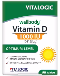 قرص ولبادی ویتامین D3 Vitalogic | حاوی ویتامین D قرص ولبادی ویتامینWellbody Vitamin D از برند Vitalogic برای تقویت استخوانها و دندانها و تقویت سیستم ایمنی بدن